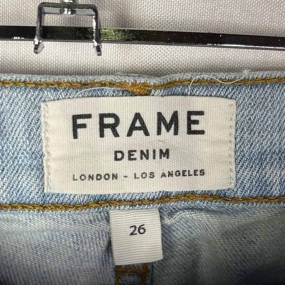 Frame Le Skinny De Jeanne Distressed Light Wash Skinny Jeans 26 - Picture 7 of 8